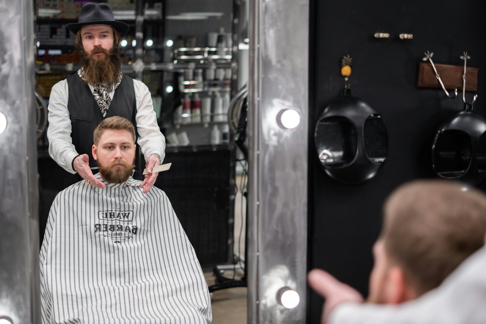 Main barber station floor